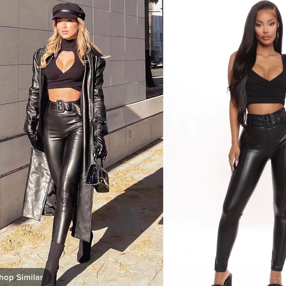 Fashion nova leather pants